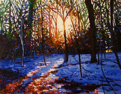 Atardecer en la nieve, 2010 de Helen White